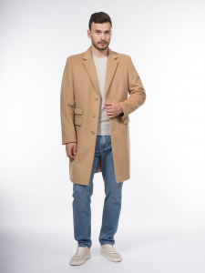 Классическое шерстяное пальто прямого силуэта