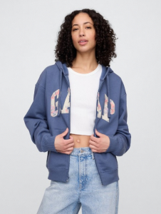 Relaxed Gap Logo Zip Hoodie
