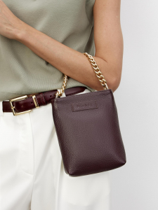 Женская кожаная сумка Richet 3258LG 843 Бордовый