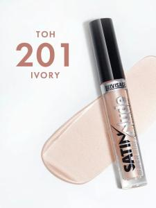 Жидкие тени для век SATIN Nude super stay тон 201 Ivory 3,5г LUXVISAGE/5/М