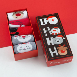 Носки женские новогодние KAFTAN Merry Xmas размер 36-40 (23-25 см), набор 5 пар