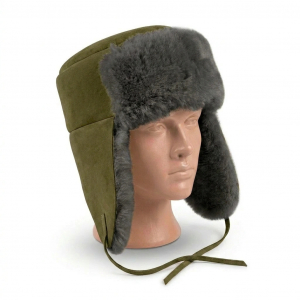 Шапка банная «Ушанка» (Цвет — хаки)