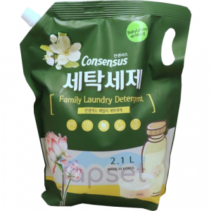 Consensus Liquid Laundry Detergent Суперконцентрированное жидкое средство для стирки для всей семьи, аромат детского лосьона, мягкая упаковка, 2,1 л