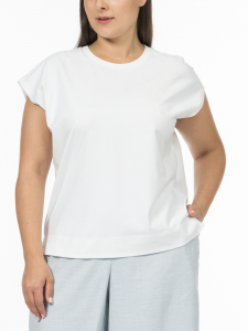 Футболка из хлопка с уникальным 3D-декором