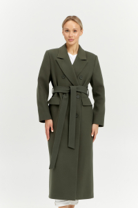 Пальто женское демисезонное 26326 (хаки)
