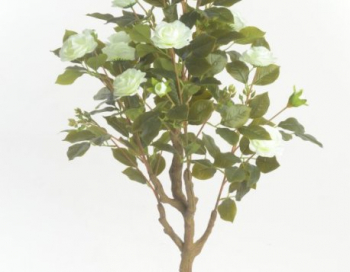 Искусственные цветы, Куст роза в горшке 115 см белый