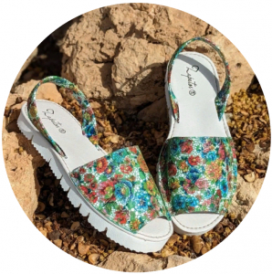 ZAPATOS · 2364-flores-verde РАСПРОДАЖА - 9 ЕВРО