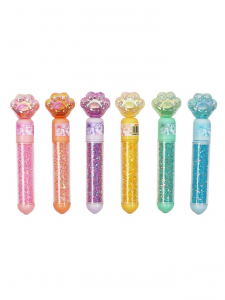 Набор маркеров-текстовыделителей 3 штуки /3 цвета Лапки блеск