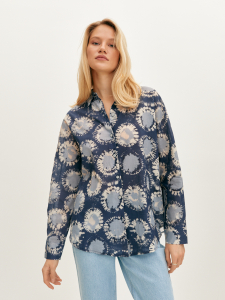 Рубашка из хлопка с абстрактным принтом