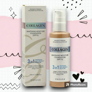 [Enough] Сияющая тональная основа с коллагеном Collagen Whitening Moisture Foundation#13SPF15 -100мл
