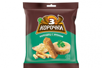 «3 Корочки», сухарики со вкусом холодца с хреном, 100 г