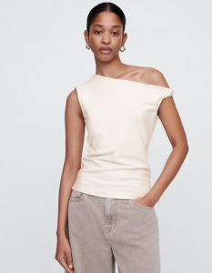 Sleeveless One-Shoulder Top