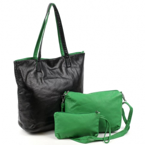Женская мягкая сумка шоппер с двумя косметичками из эко кожи 0106-61