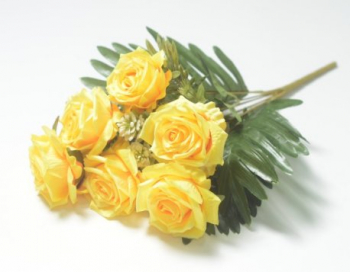 Искусственные цветы, Ветка в букете роза 9 веток (1010237)