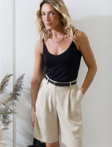 Топ из премиального хлопка с эластаном