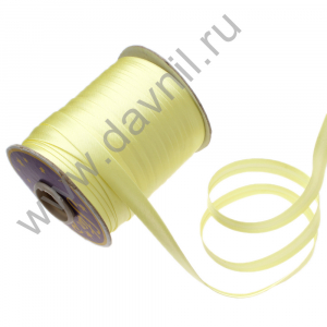 Косая бейка атласная 1,5 см 131 м жёлтая 015