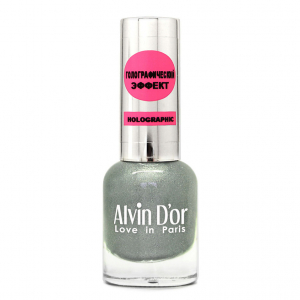 Лак для ногтей Holographic Alvin D`or серебристый тон 05