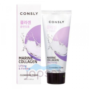 Consly Укрепляющая кремовая пенка для умывания с морским коллагеном, 100 мл