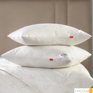 CASSIA ЖЕМЧУЖИНА ТИБЕТА Подушка со съем.стег чехлом 50х70,1пр.,хл./шерсть/микровол.