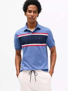 Slim Fit Block Stripe Polo