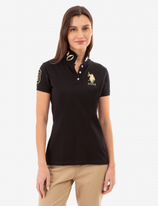 USPA METALLIC PRINT POLO SHIRT