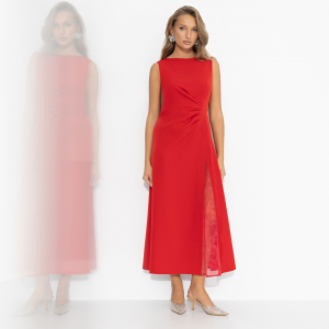 Платье, Плавный силуэт (красное)