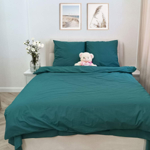 Пододеяльник поплин изумруд