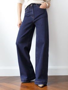 Джинсы трубы прямые из эластичного денима