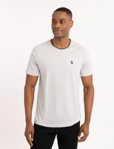 TIPPED CREW NECK COLLAR T-SHIRT