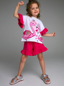 Комплект для девочки: футболка, шорты