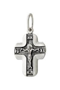 Крест из серебра литье частичное чернение