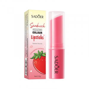 Бальзам для губ проявляющийся клубничный SADOER change color lipsticks, 2,5 гр