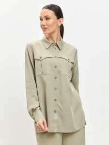 Рубашка прямого силуэта  OD-819-2 олива
