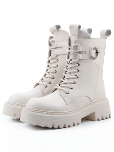 04-PAT161-2Z MILK Ботинки зимние женские (натуральная кожа, 100% шерсть)