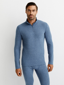 Omsa Лонгслив OmU 1623T 3D Лонгслив стойка молния мужской 