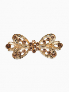 Зажим для кардигана «Ажур. Тюльпан». цвет золотой в золоте