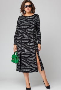 Платье EVA GRANT 9000В чёрно-серый