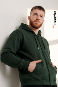 Мужская толстовка на молнии из футера трехнитки Happyfox