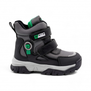 Ботинки А6662-3 черно серые п/п