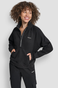 LOGO-EMBELLISHED HALF-ZIP SWEATSHIRT