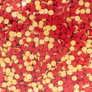 Конфетти красно-золотое, посыпка 50 г