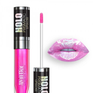 Блеск для губ HoloPrismatic Alvin D`or фиолетовый  11 фуксия голографический эффект