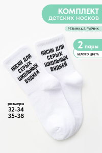 Носки детские Школьные будни (набор 2 пары)