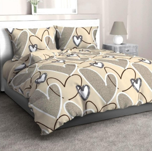 Наволочка Сердца Деним бязь ГОСТ