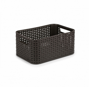 Корзина RATTAN STYLE BOX S тёмно-коричневая