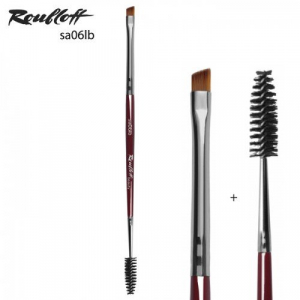 Кисть для макияжа sa06lb Roubloff скошенная для оформления бровей и подводки ресничного края, имитация колонка
