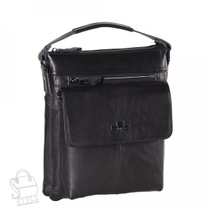 Сумка мужская кожаная 7611Z black Zinimsk