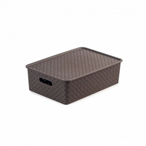 Корзинка БЕРЕСТА венге 7.5л с крышкой