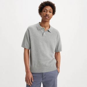 Sweater Knit Polo Shirt
