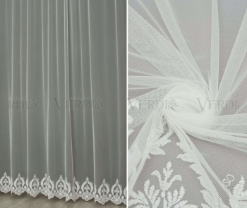 Сетка Грек с вышивкой по низу